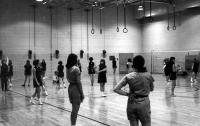 GAA volleyball in the new Gym - Photo by Paul Discher