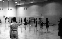 GAA volleyball in the new Gym - Photo by Paul Discher