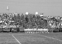 Band & Pom Pom Girls - photo by Paul Discher